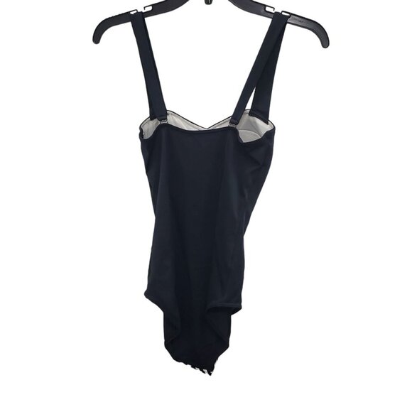 Sunflair Jutta Friemann Women's Black White Stripe Chevron One Piece Swimsuit 10 - Picture 7 of 7